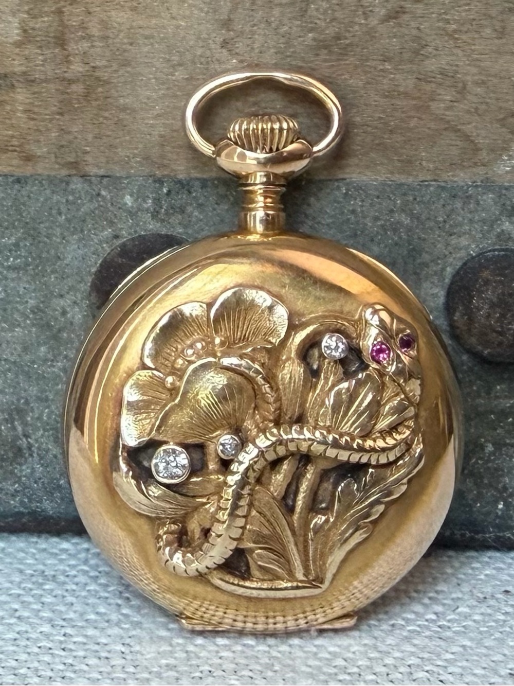 Antique 14k Art Nouveau Pendant Pocketwatch